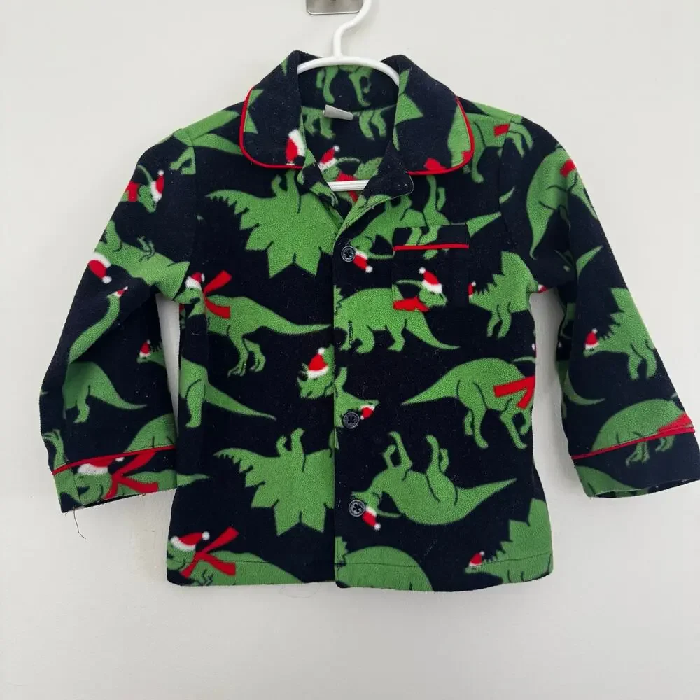 Bundle of babyGap Fleece Pajama Sets: Christmas Dinosaurs and Abominable Snowman